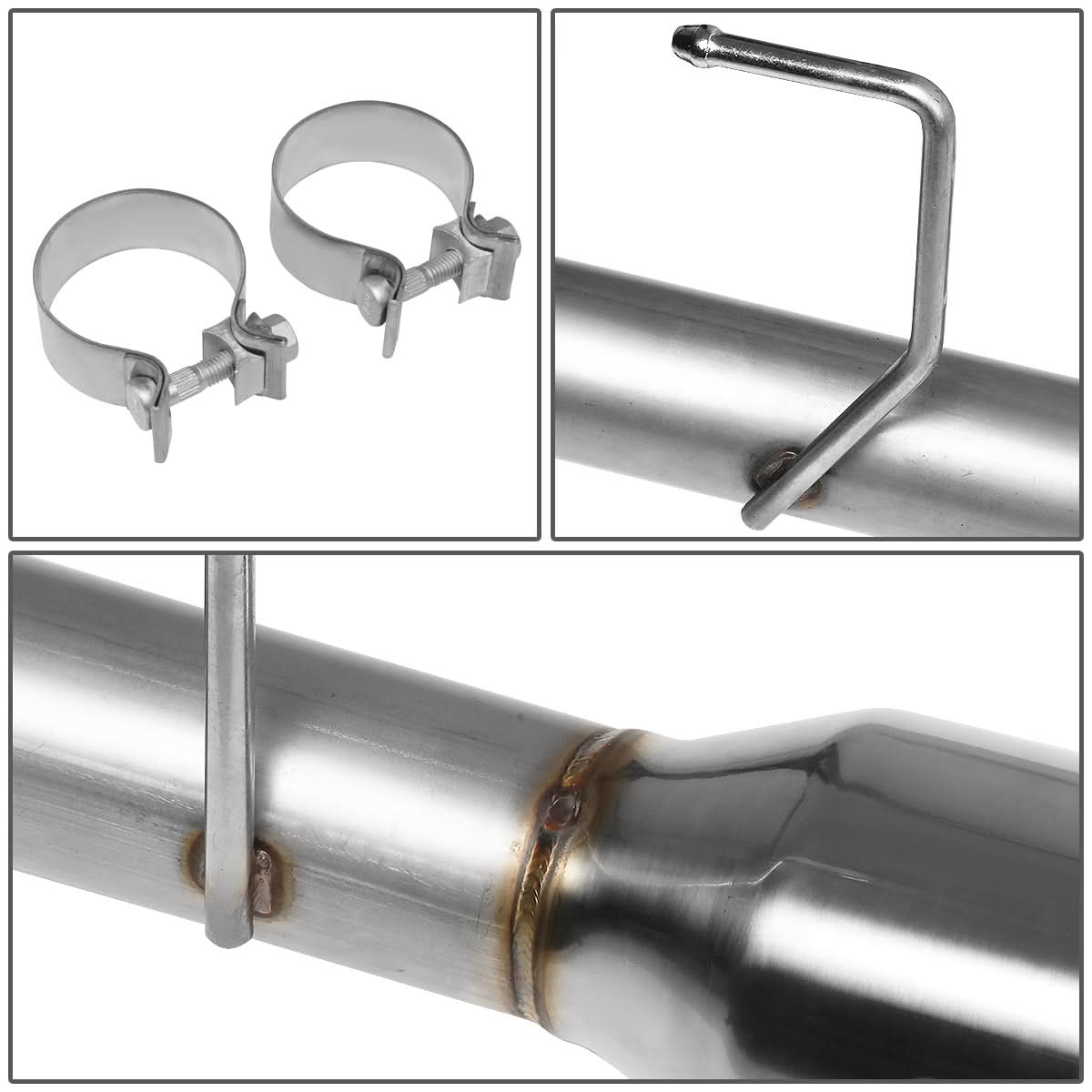 2005-2010 Ford Mustang Axleback Exhaust Dual Rolled Tip Stainless Steel