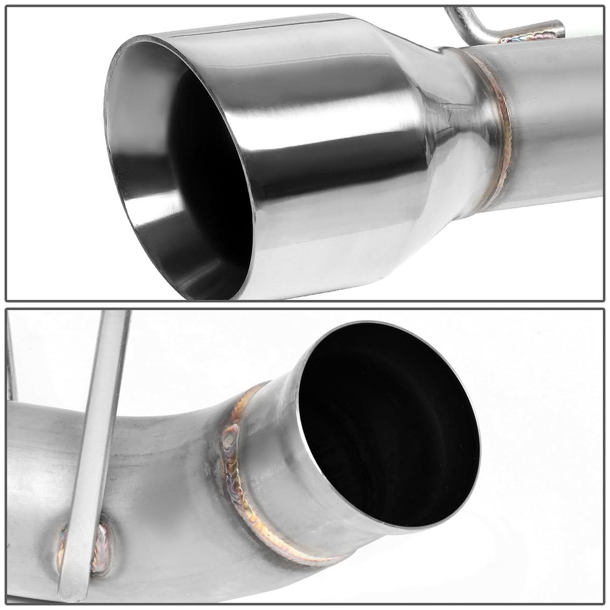 11-14 Ford Mustang 3.7L Axelback Exhaust Dual Rolled Tip Stainless Steel
