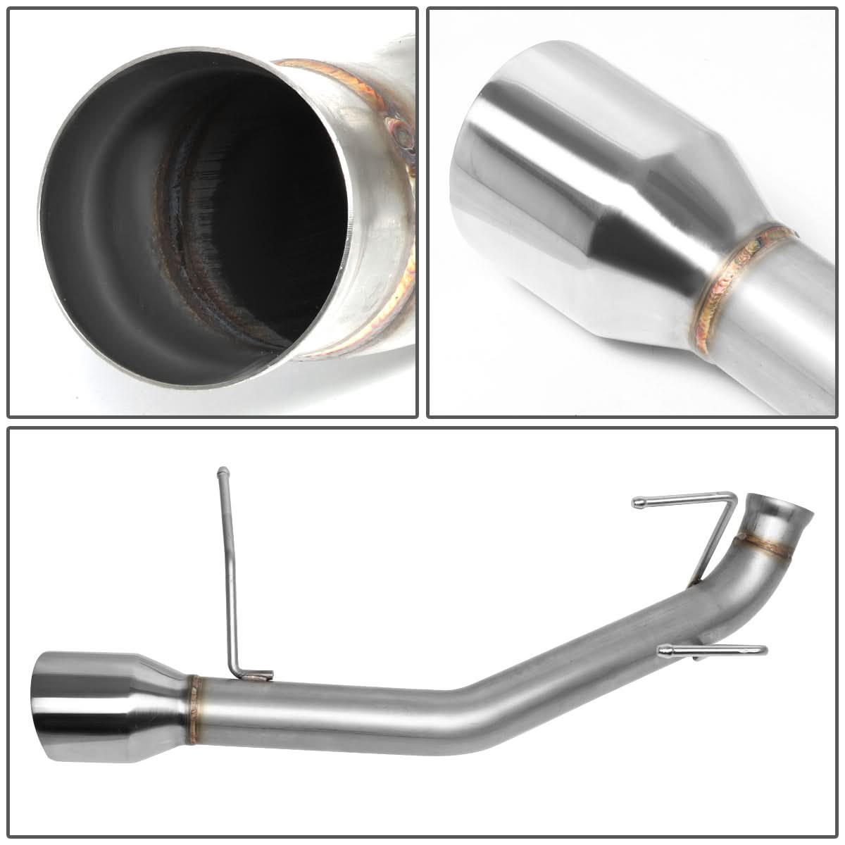 11-14 Ford Mustang 3.7L Axelback Exhaust Dual Rolled Tip Stainless Steel