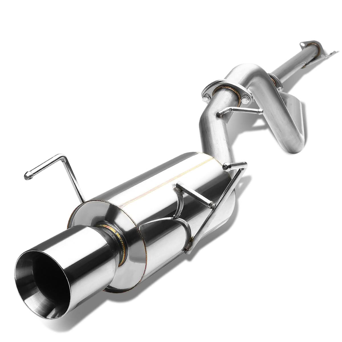 2002-2006 Nissan Sentra Catback Exhaust Single Rolled Tip Stainless Steel