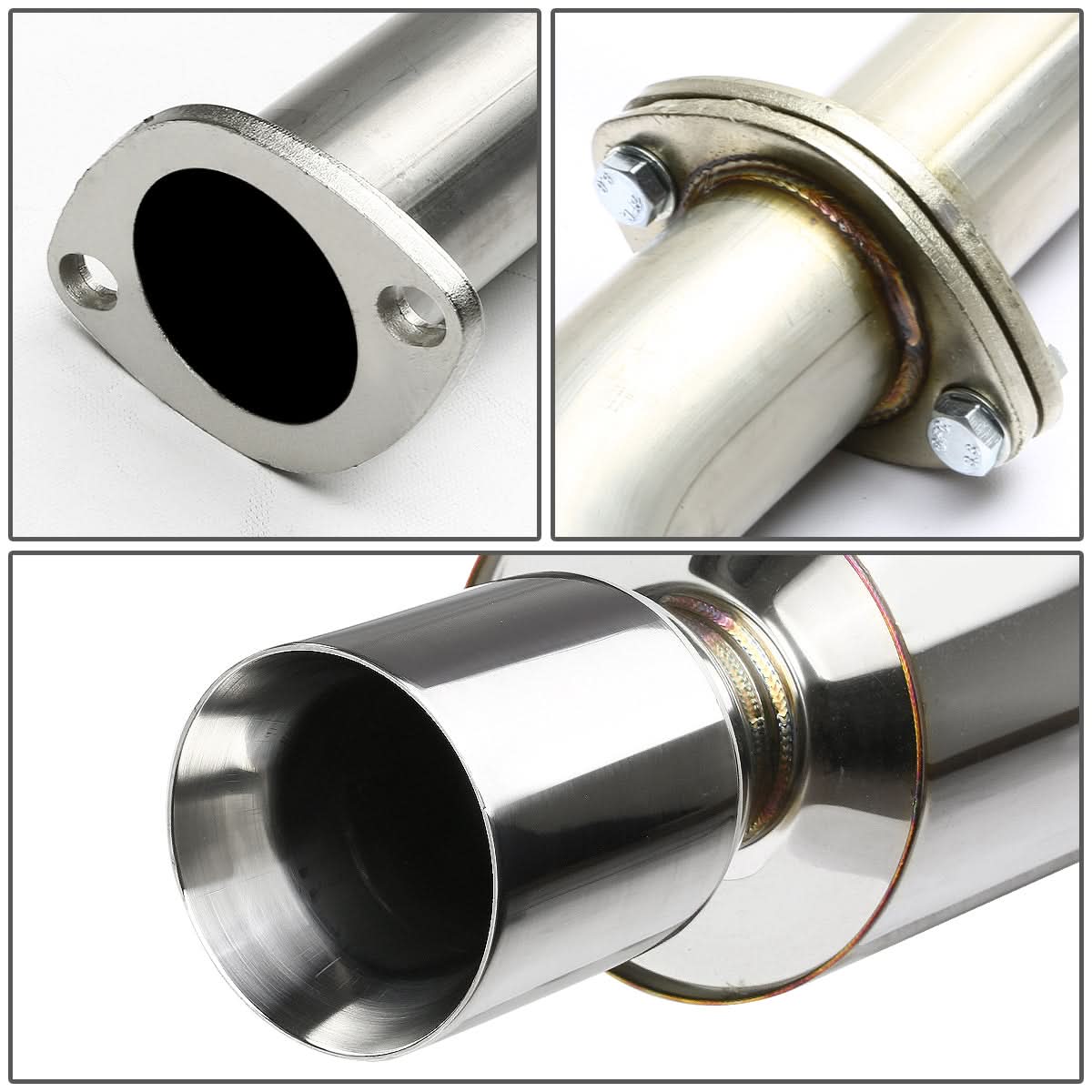 2002-2006 Nissan Sentra Catback Exhaust Single Rolled Tip Stainless Steel