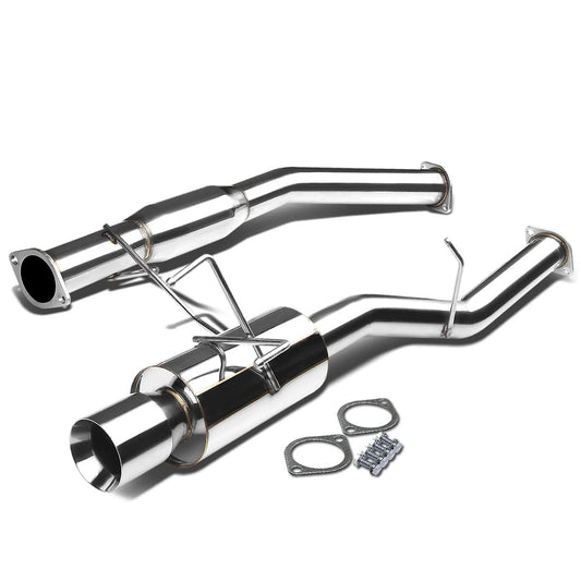 89-94 Nissan 240SX Catback Exhaust Single Rolled Tip Stainless Steel