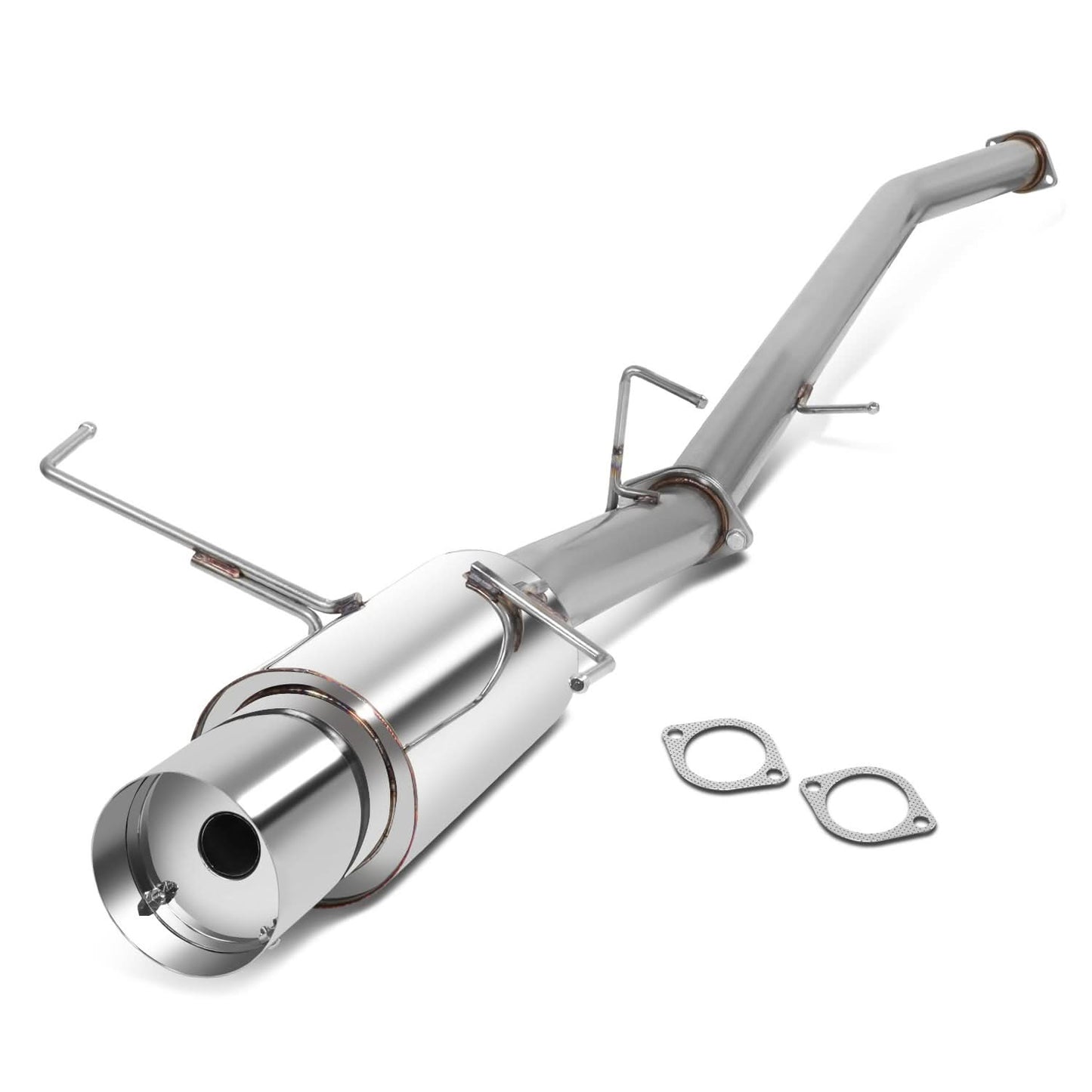 95-98 Nissan 240SX Single Tip Catback Exhaust - Stainless Steel