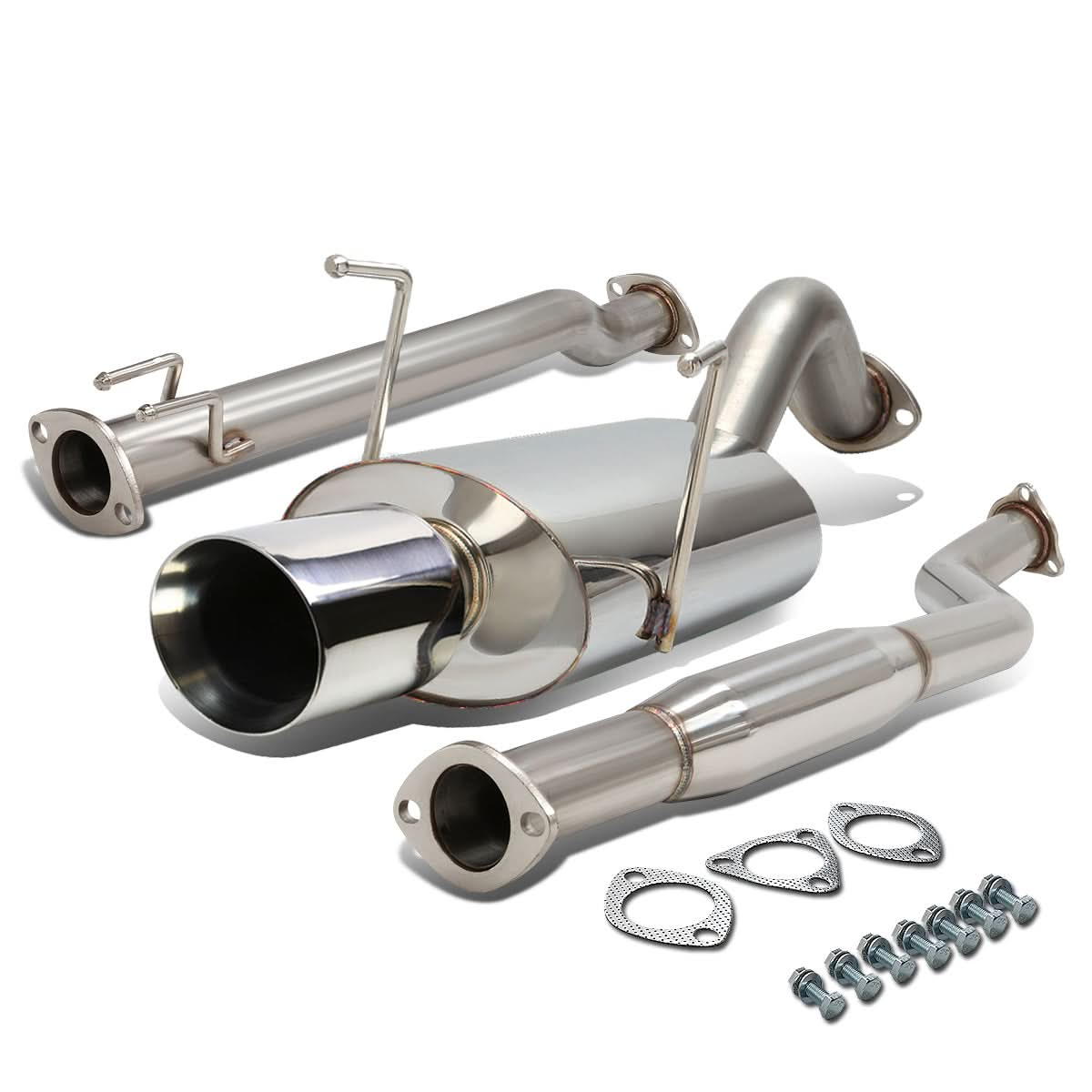 02-05 Honda Civic Si EP3 OE Style Single Tip Catback Exhaust - Stainless Steel