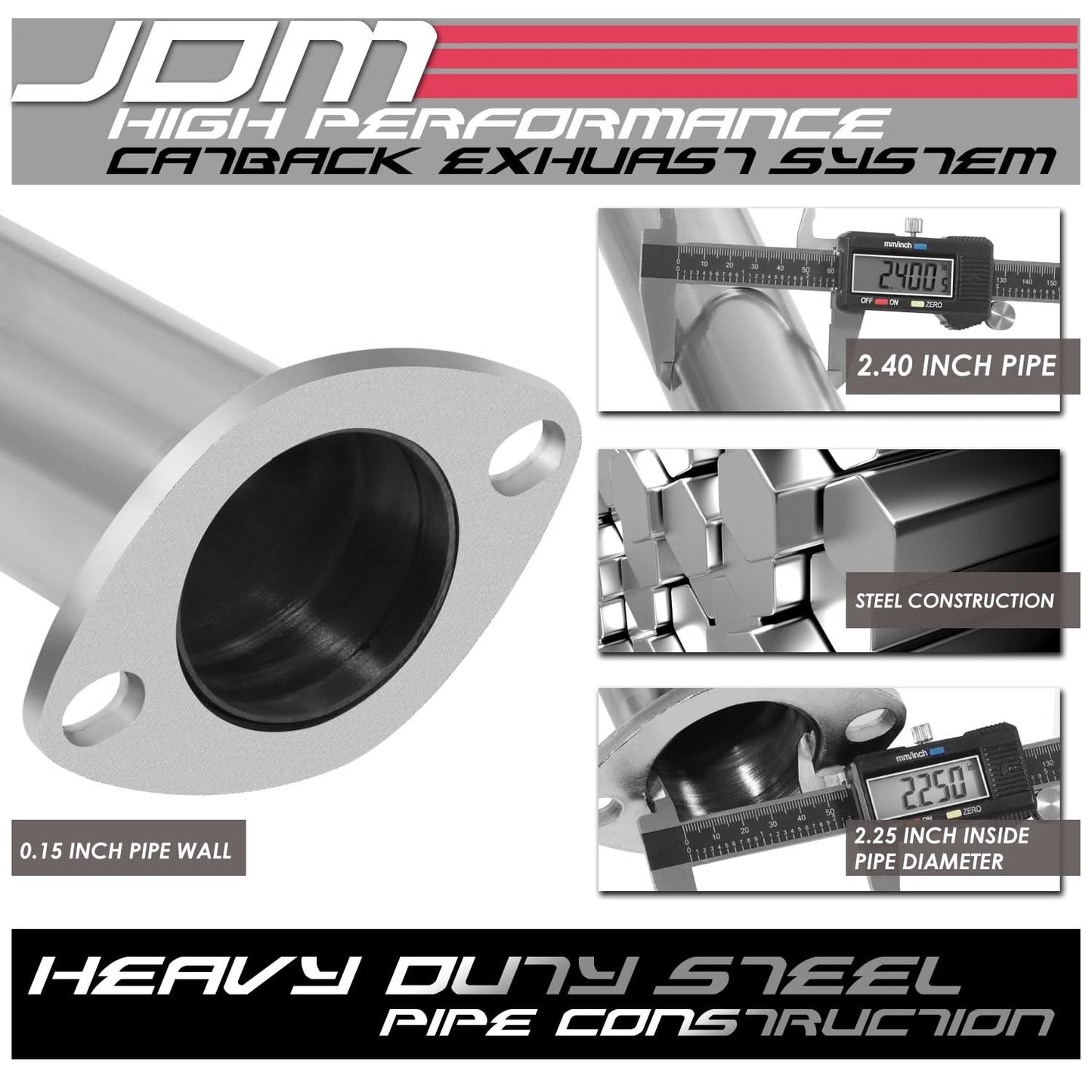 05-10 Scion tC Single Rolled Tip Catback Exhaust Stainless Steel