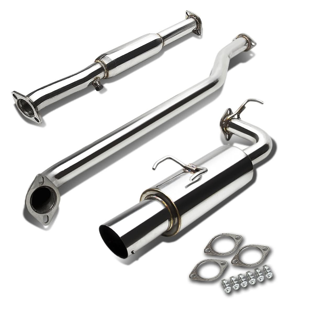 93-97 Toyota Corolla Single Tip Catback Exhaust Stainless Steel