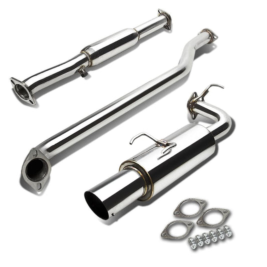 93-97 Toyota Corolla Single Tip Catback Exhaust Stainless Steel