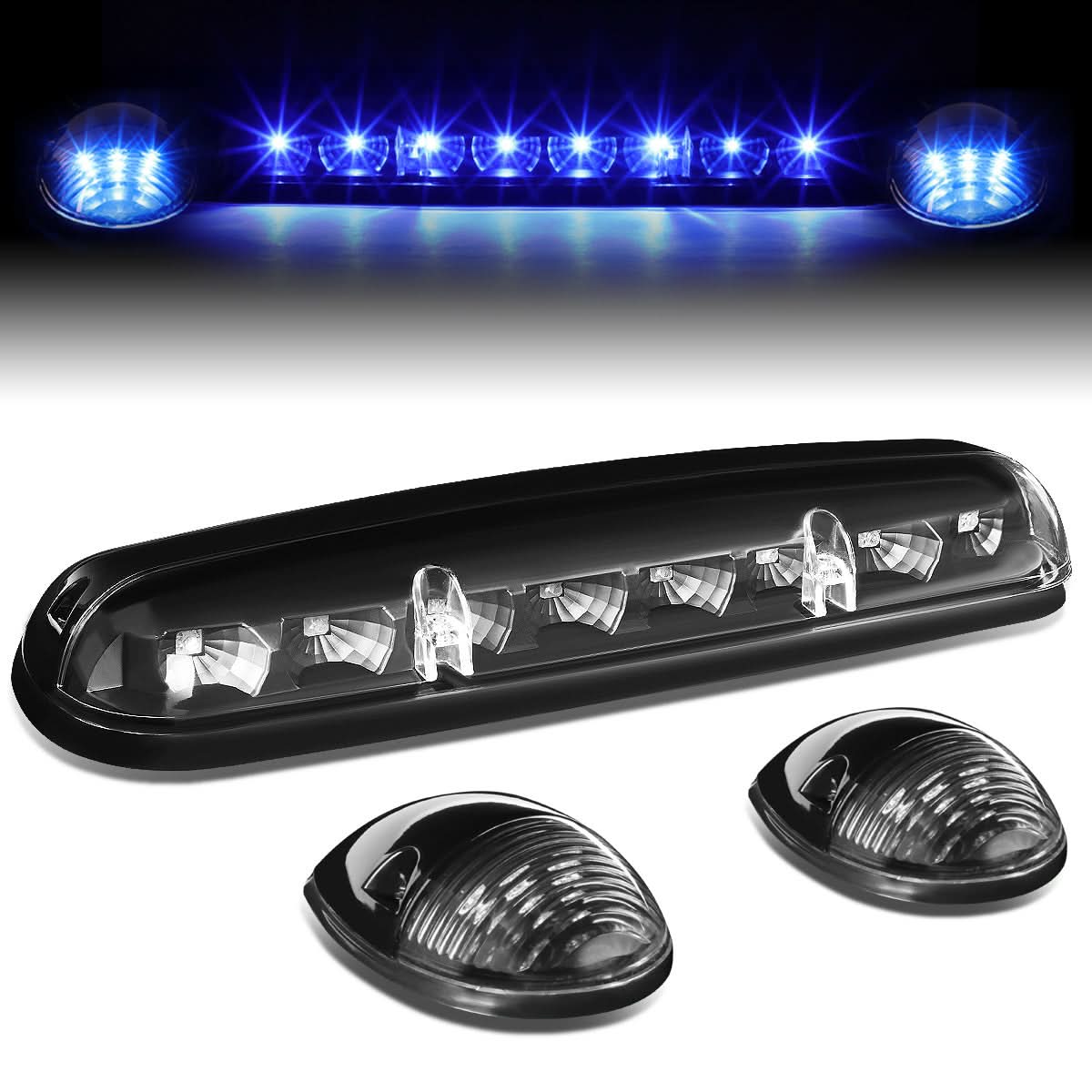 02-07 Chevrolet Silverado / GMC Sierra Black Housing Blue LED Cab Light