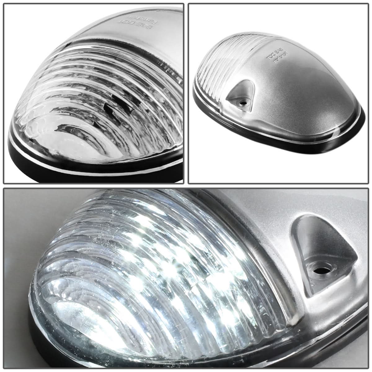 02-07 Chevy Silverado / GMC Sierra Cab Light - Chrome Housing White LED
