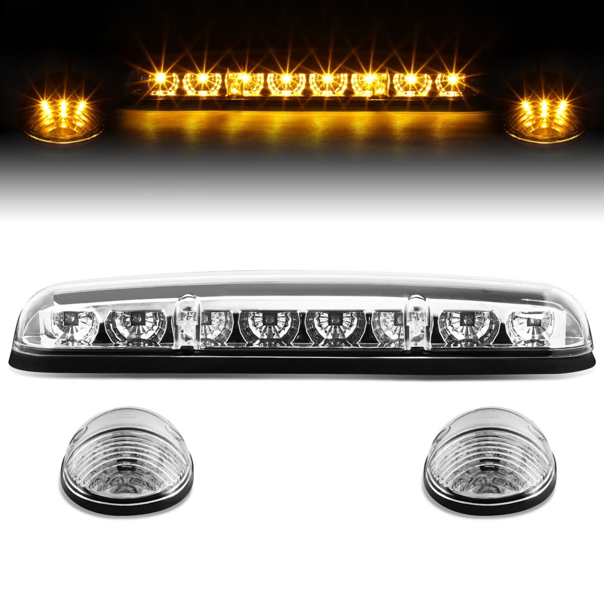 02-07 Chevrolet Silverado / GMC Sierra Chrome Housing Amber LED Cab Light
