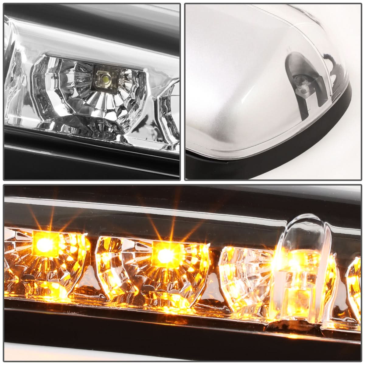 02-07 Chevrolet Silverado / GMC Sierra Chrome Housing Amber LED Cab Light