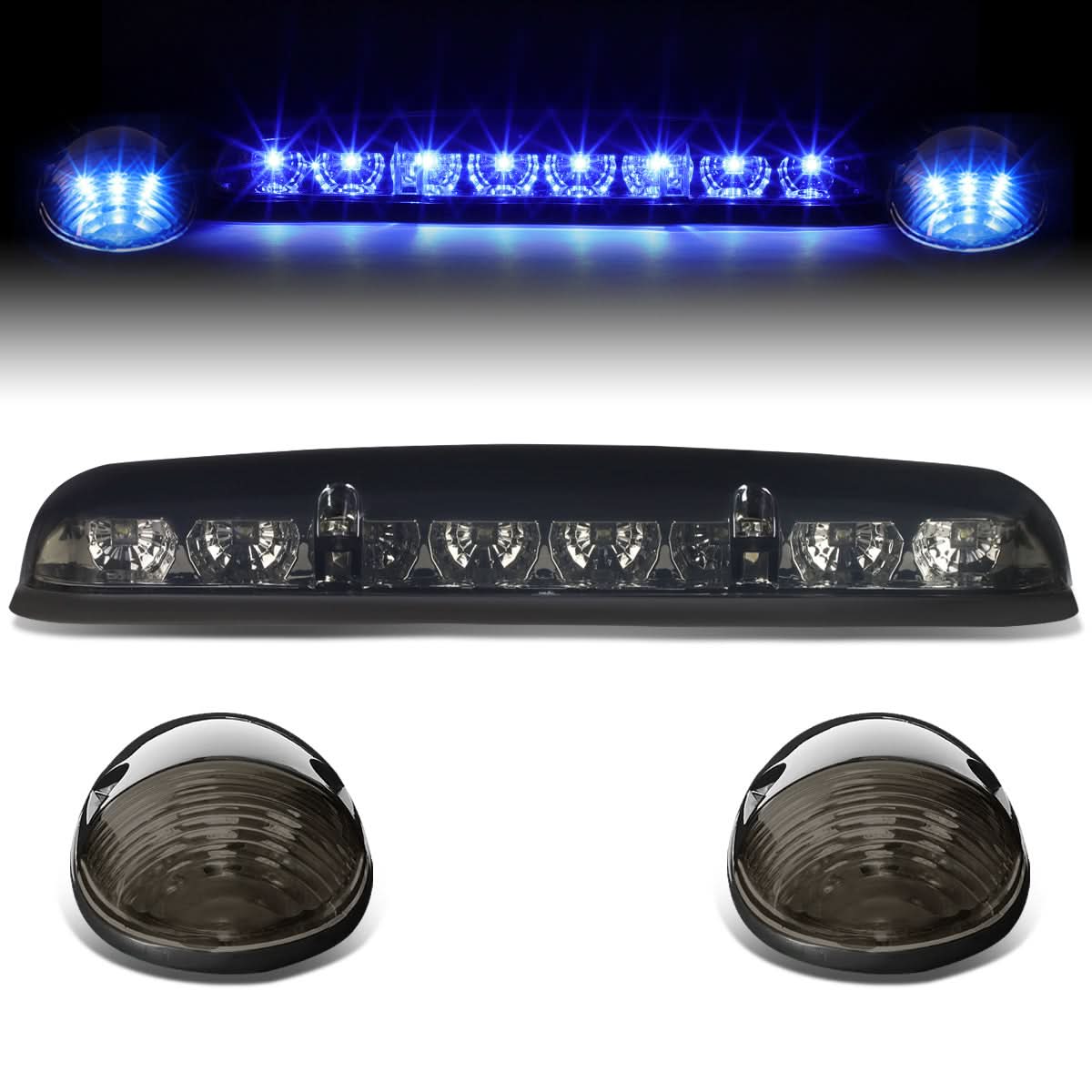 02-07 Chevrolet Silverado / GMC Sierra Smoke Housing Blue LED Cab Light