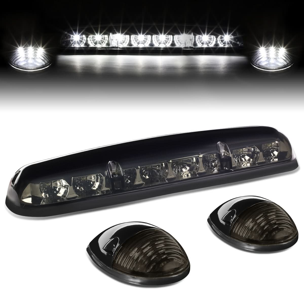 02-07 Chevrolet Silverado / GMC Sierra Smoke Cab Lights White LED