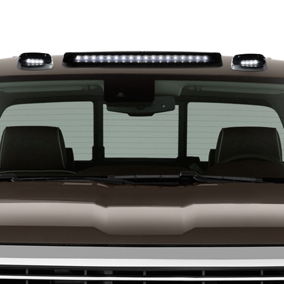 2007-2014 Chevrolet Silverado Cab Light - Smoke Housing White LED