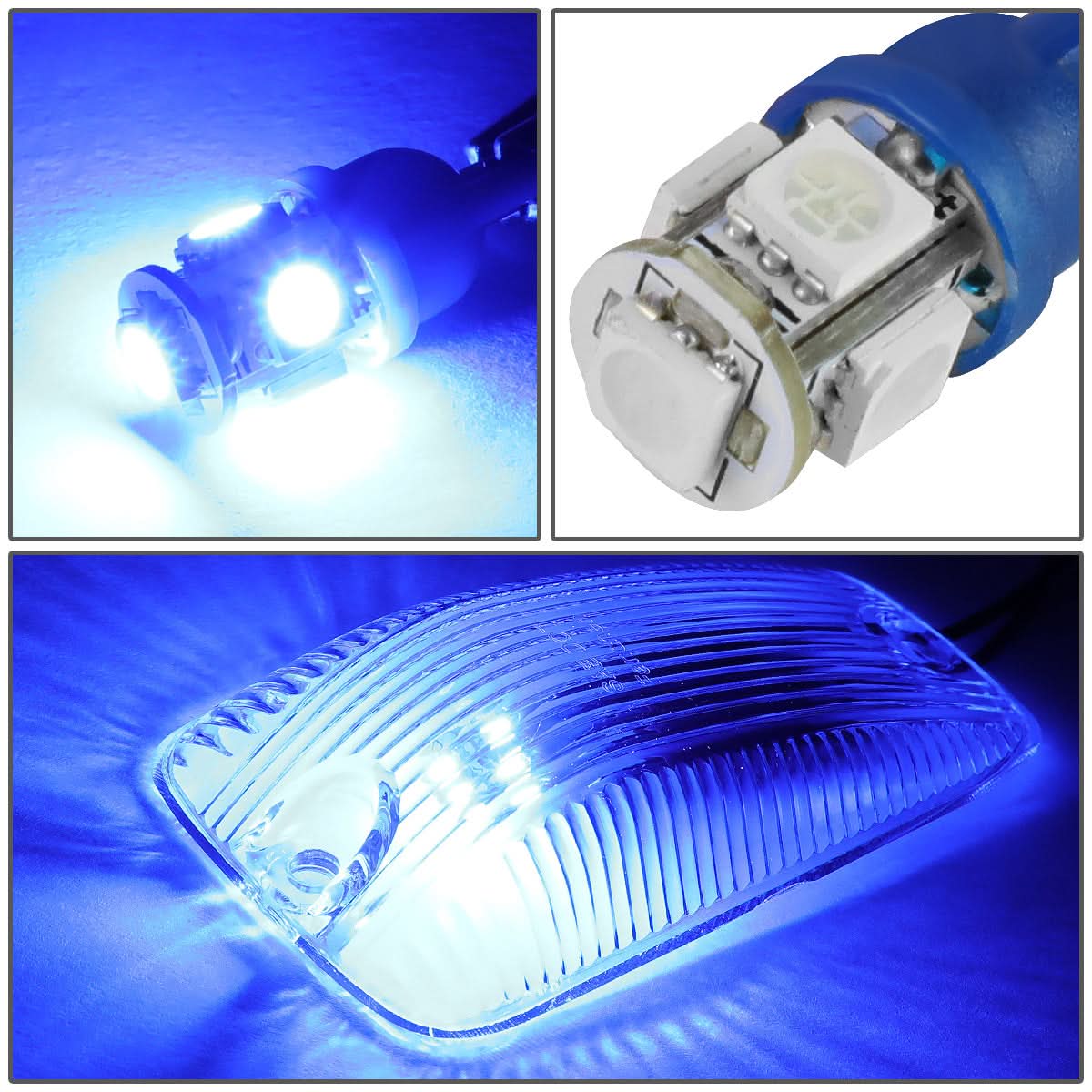 88-02 Chevrolet Silverado / GMC Sierra Chrome Housing Blue LED Cab Light