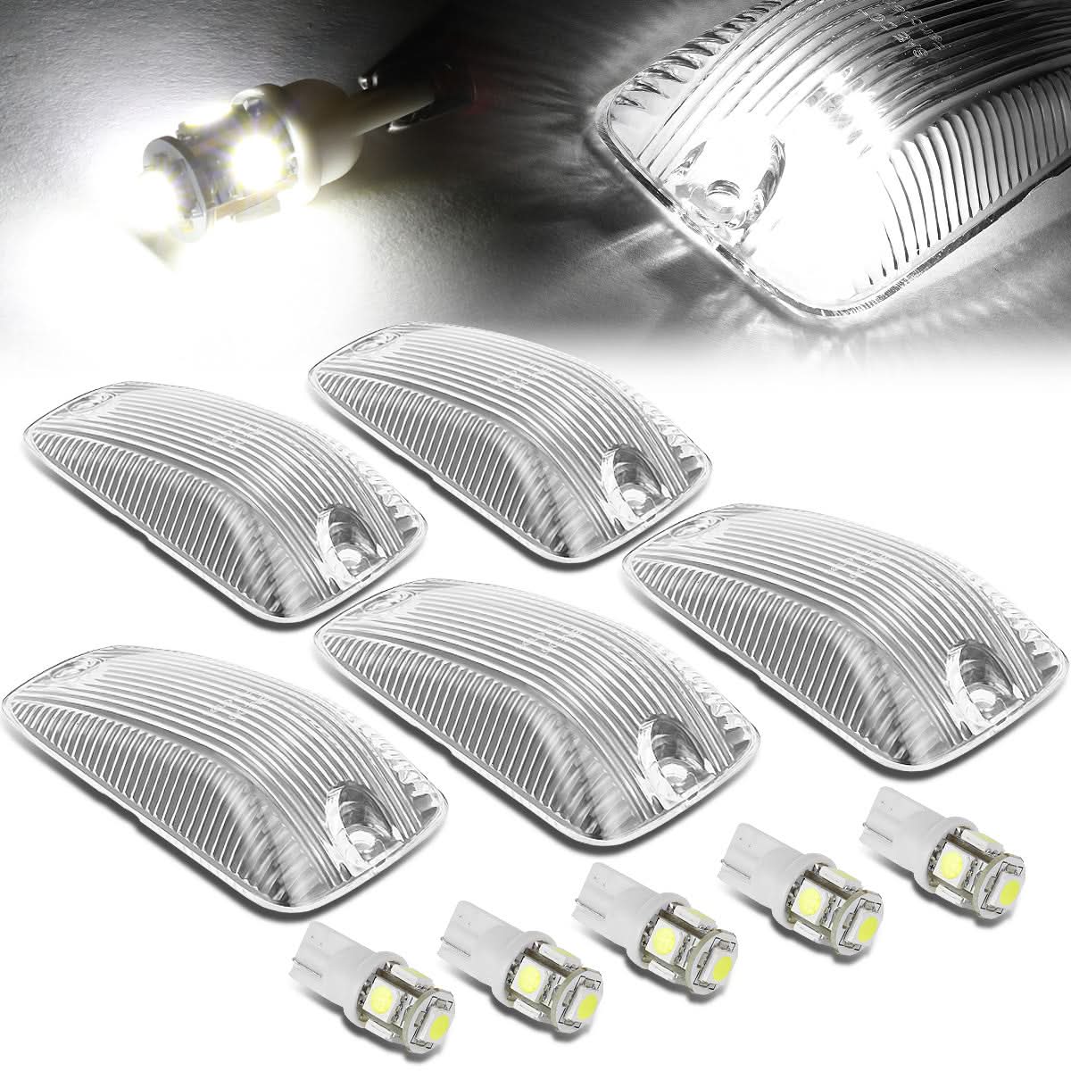 88-02 Chevrolet Silverado / GMC Sierra Chrome Housing White LED Cab Light