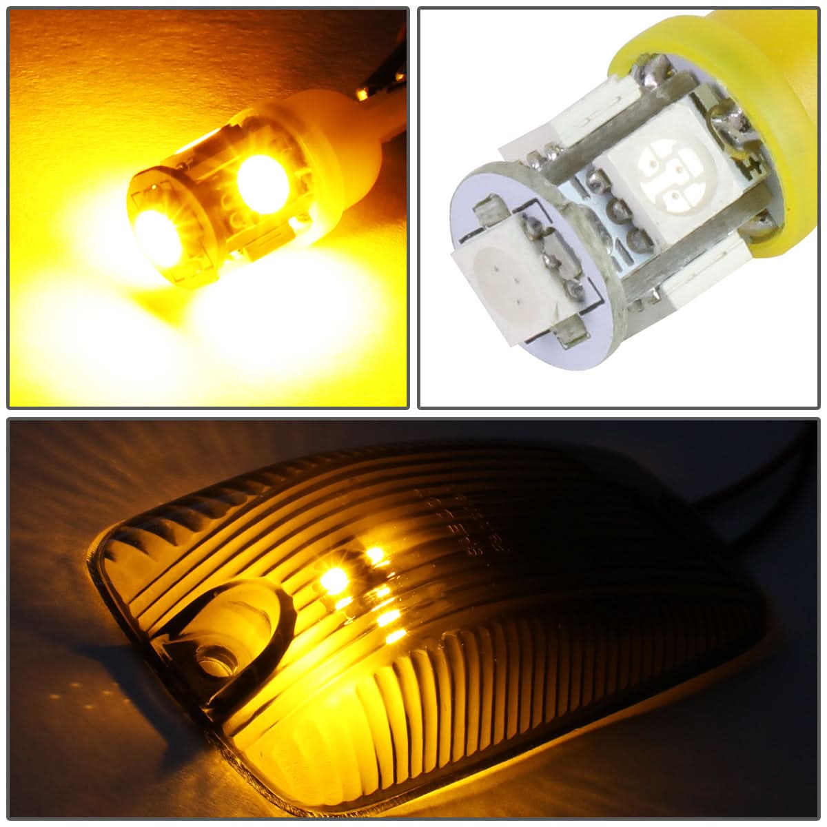 88-02 Chevrolet Silverado / GMC Sierra Smoke Housing Amber LED Cab Light
