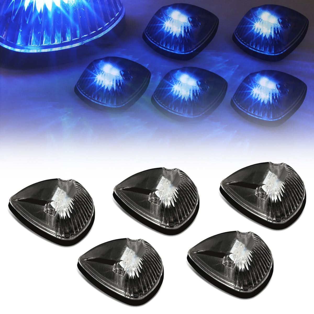 1994-1998 Dodge Ram 2500/3500 Cab Light - Black Housing Blue LED