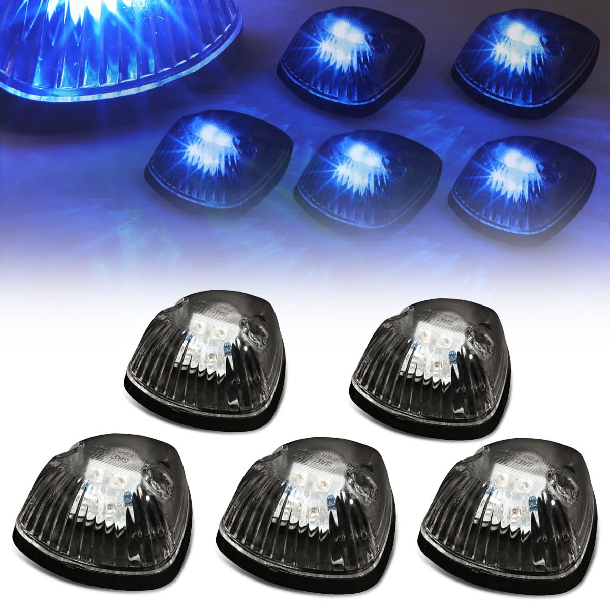 1994-1998 Dodge Ram 2500/3500 Cab Light - Black Housing Blue LED