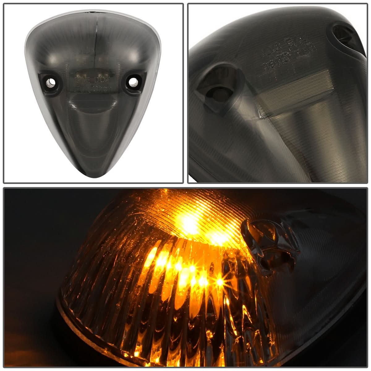 94-98 Dodge Ram 2500/3500 Cab Light - Smoke Housing Amber LED