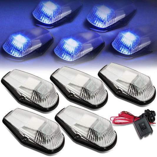 80-96 Ford Super Duty Chrome Housing Blue LED Cab Light