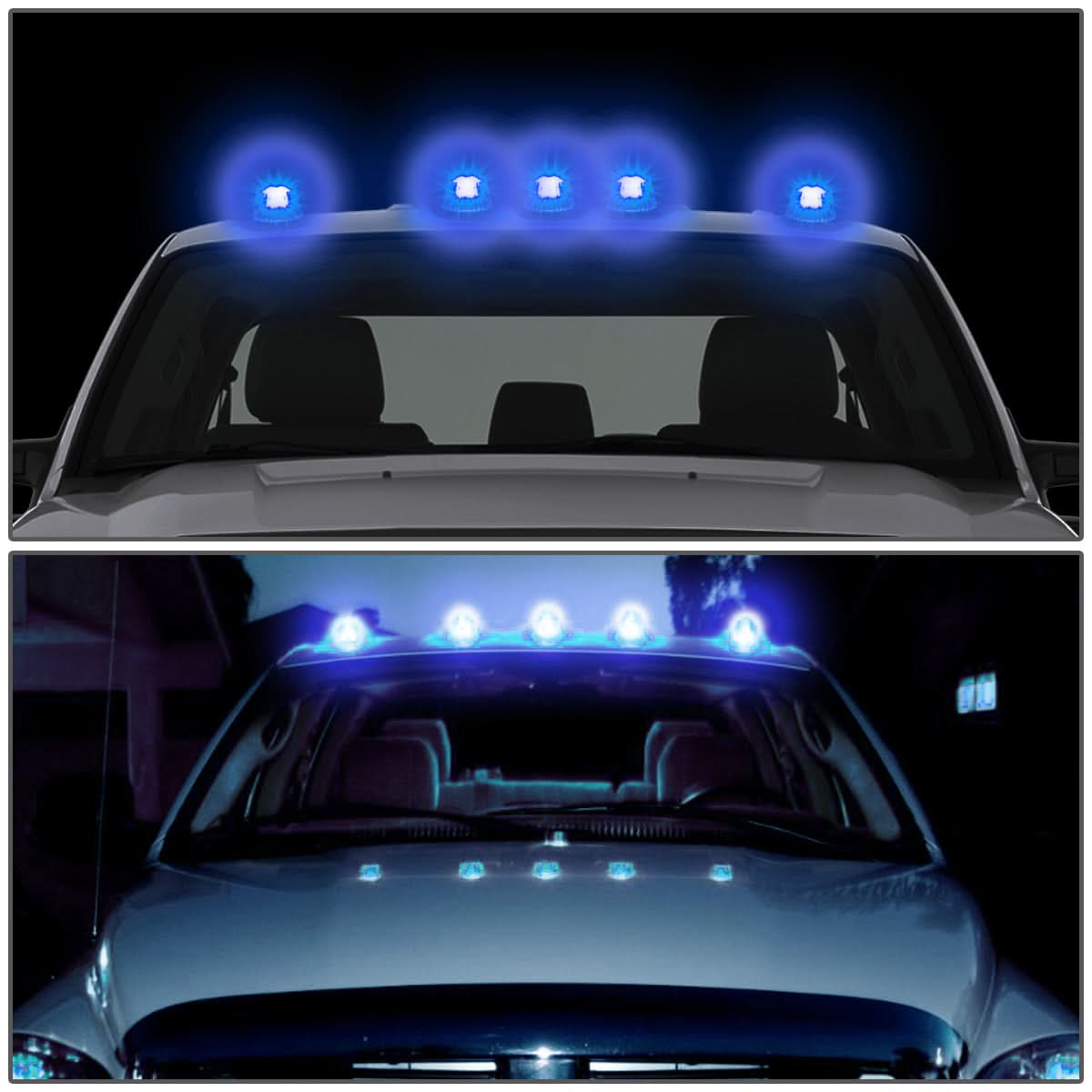 1980-1996 Ford Super Duty Smoke Housing Blue LED Cab Light