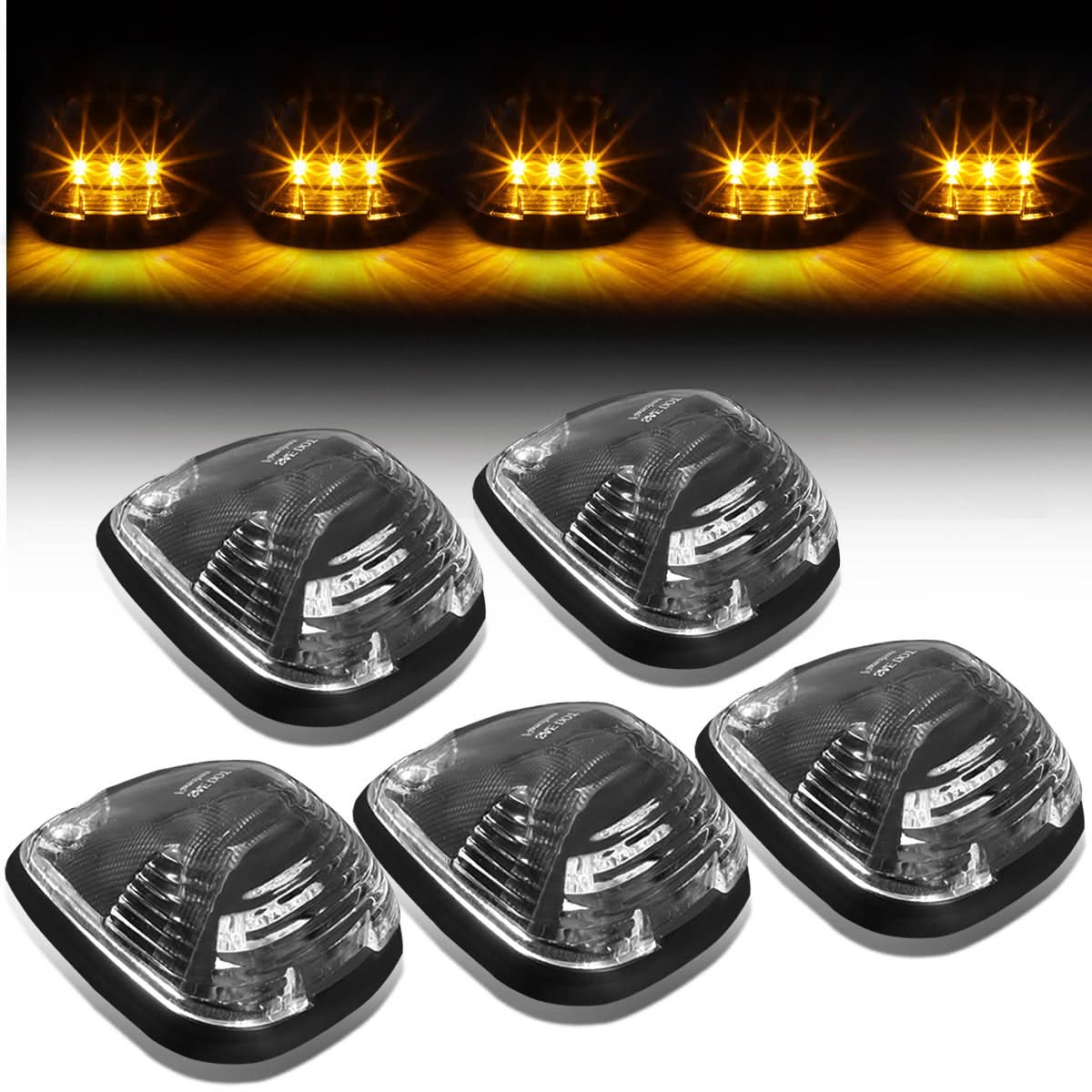 99-15 Ford Super Duty Black Housing Amber LED Cab Light