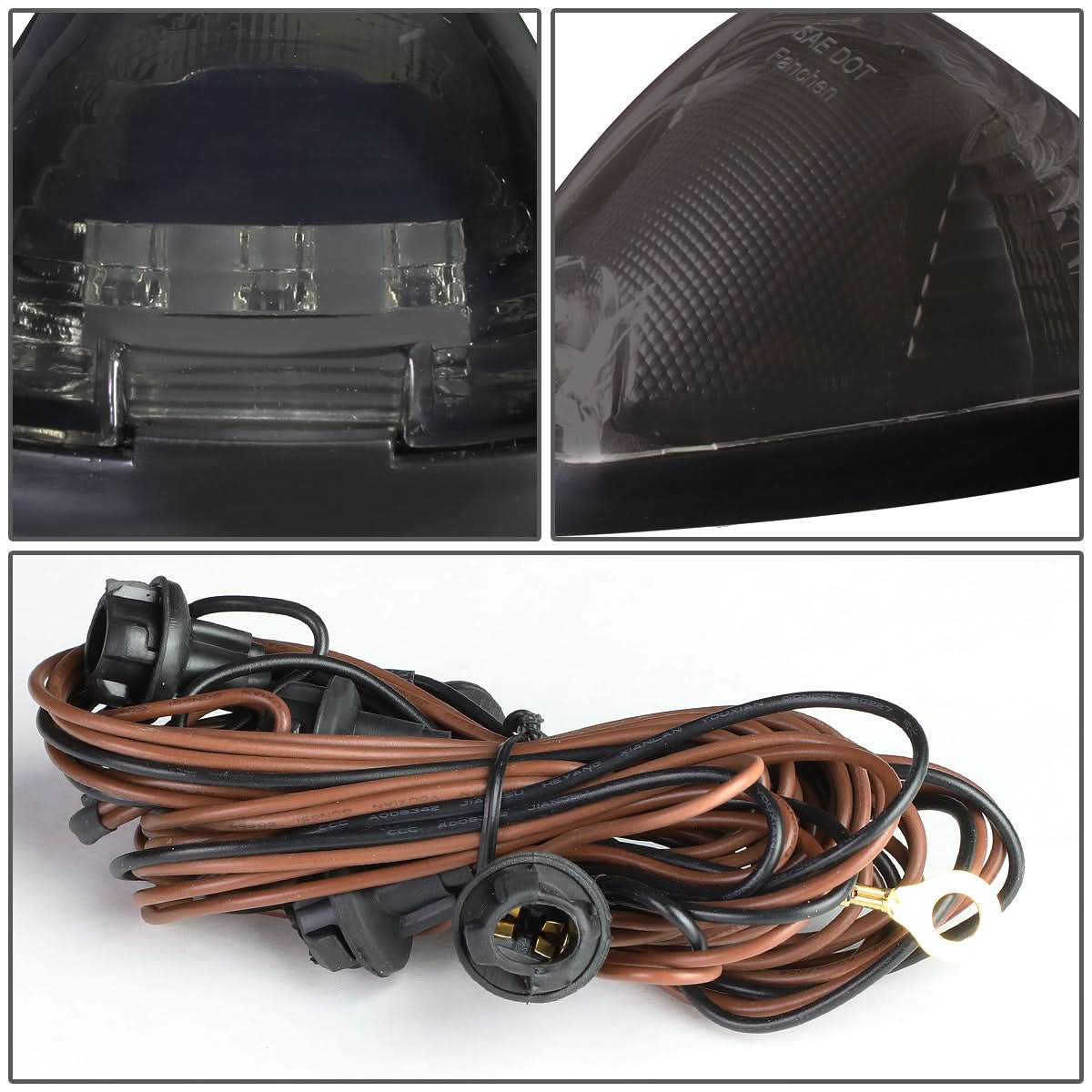 99-15 Ford Super Duty Smoke Housing Blue LED Cab Light