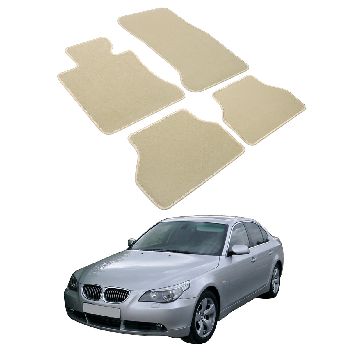 2005-2010 BMW E60 5-Series Sedan Floor Mat Carpet Nylon
