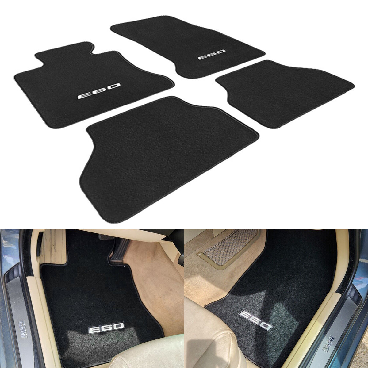 2005-2010 BMW E60 5-Series Sedan Floor Mat Carpet Nylon