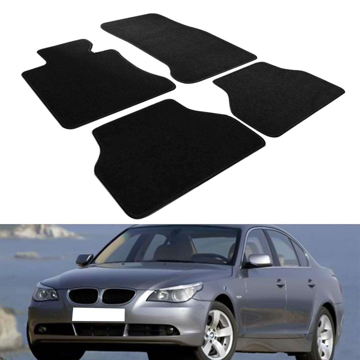 2005-2010 BMW E60 5-Series Sedan Floor Mat Carpet Nylon