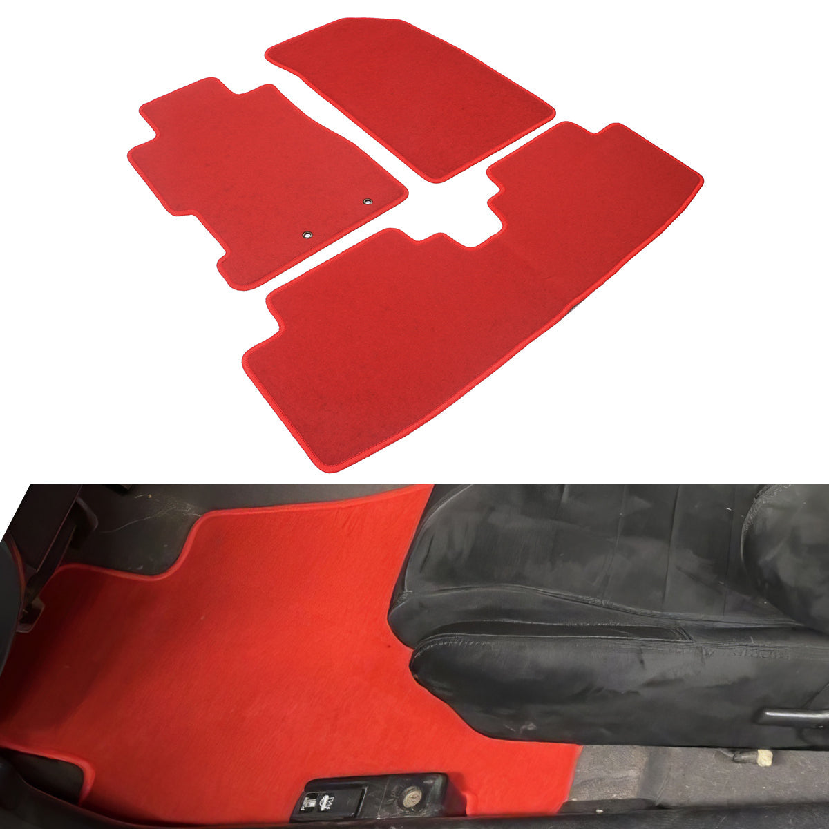2001-2005 Honda Civic Best Car Floor Mats - 3PC Nylon Set - IKON
