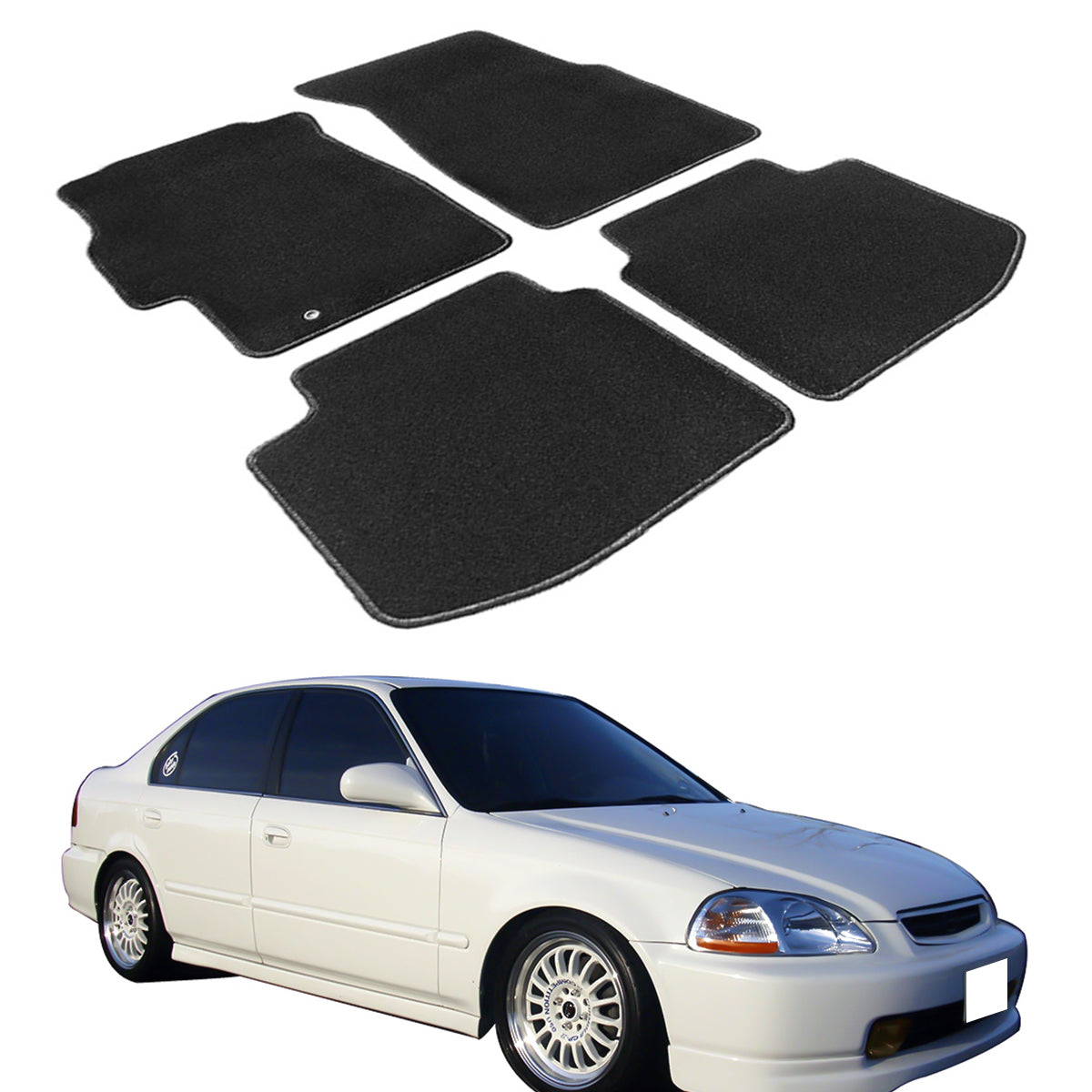 1996-2000 Honda Civic 2Dr 3Dr 4Dr Floor Mat Carpet Nylon