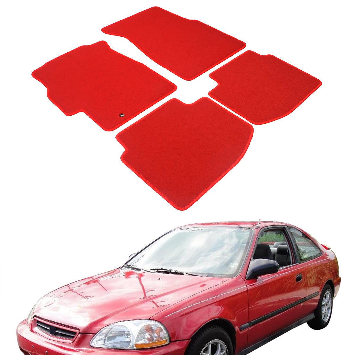 1996-2000 Honda Civic 2Dr 3Dr 4Dr Floor Mat Carpet Nylon