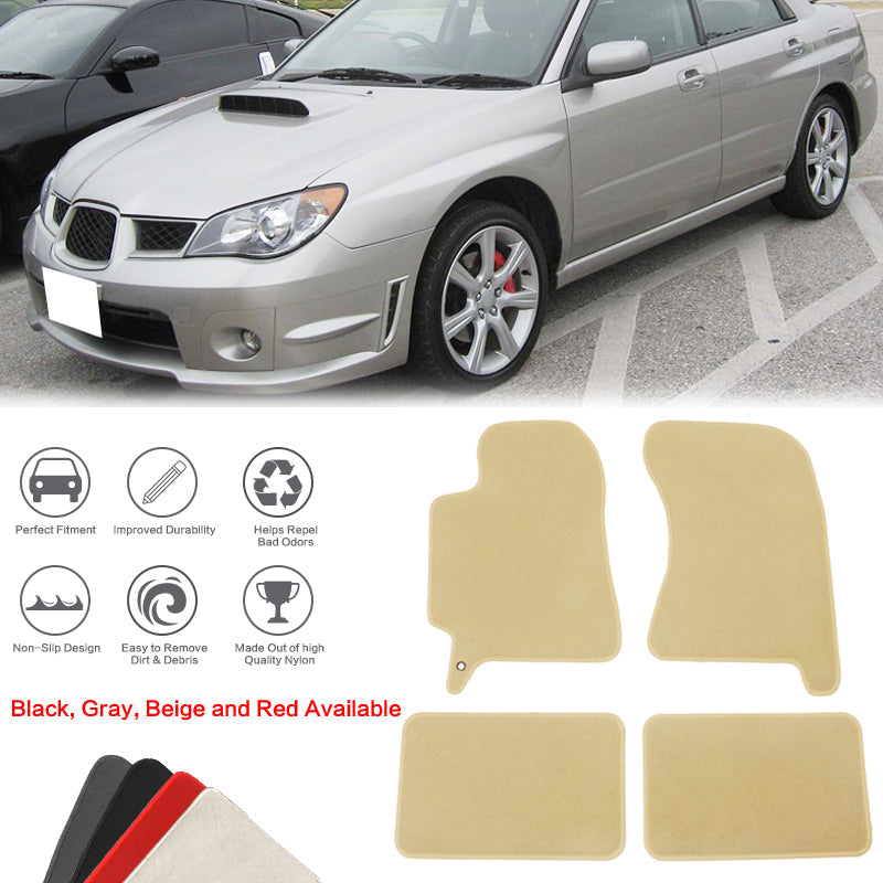2002-2007 Subaru Impreza WRX STI Car Floor Mats Carpet 4PC Nylon