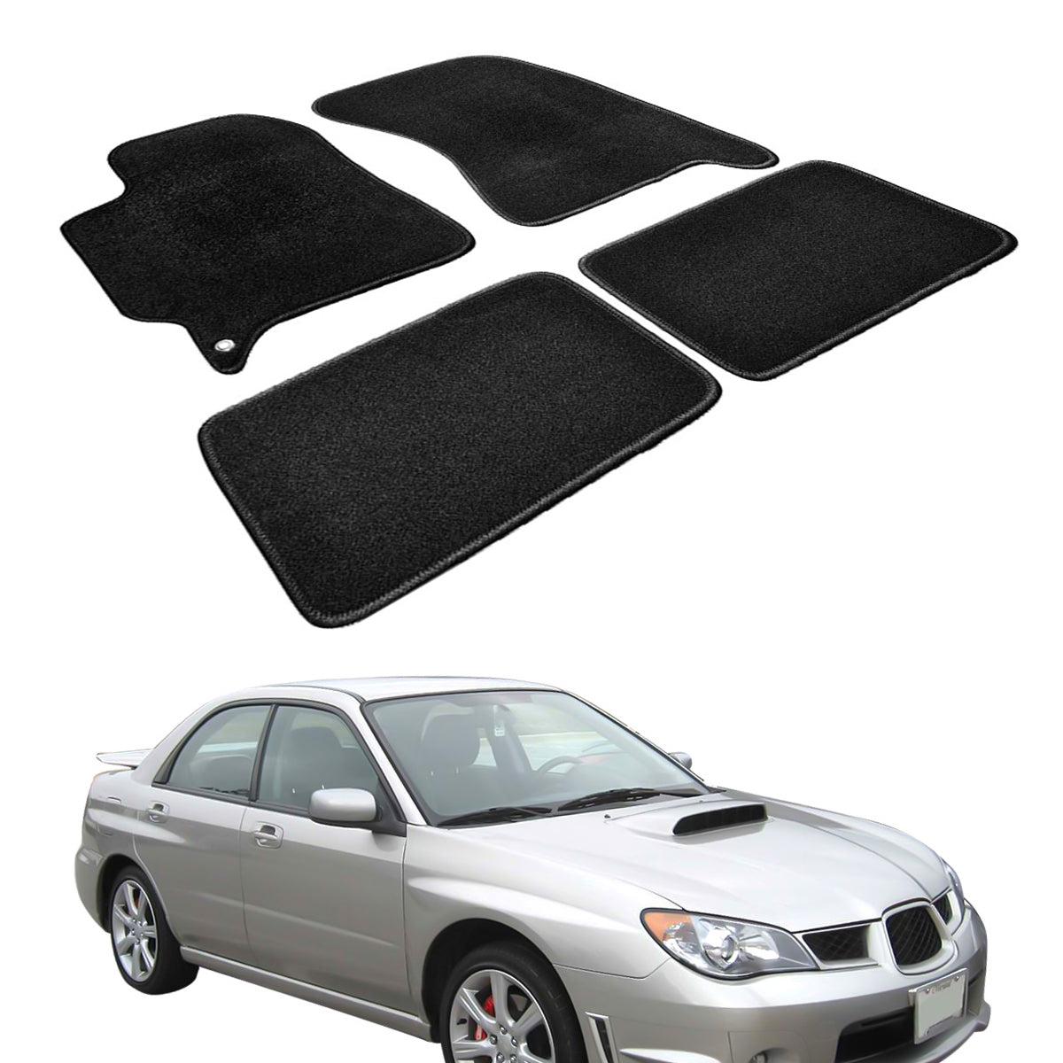 2002-2007 Subaru Impreza WRX STI Car Floor Mats Carpet 4PC Nylon
