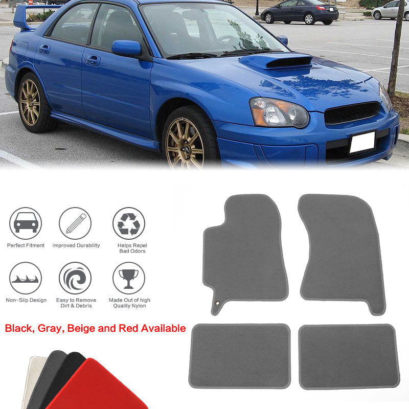 2002-2007 Subaru Impreza WRX STI Car Floor Mats Carpet 4PC Nylon