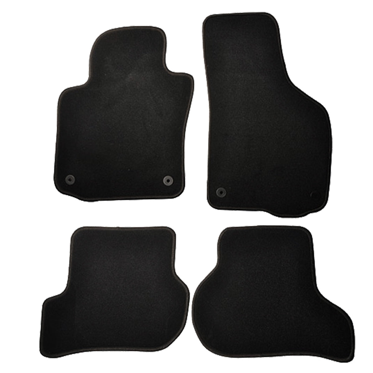 Car Floor Mat for 2006-2009 Volkswagen Golf Rabbit GTI Black 4PC Nylon