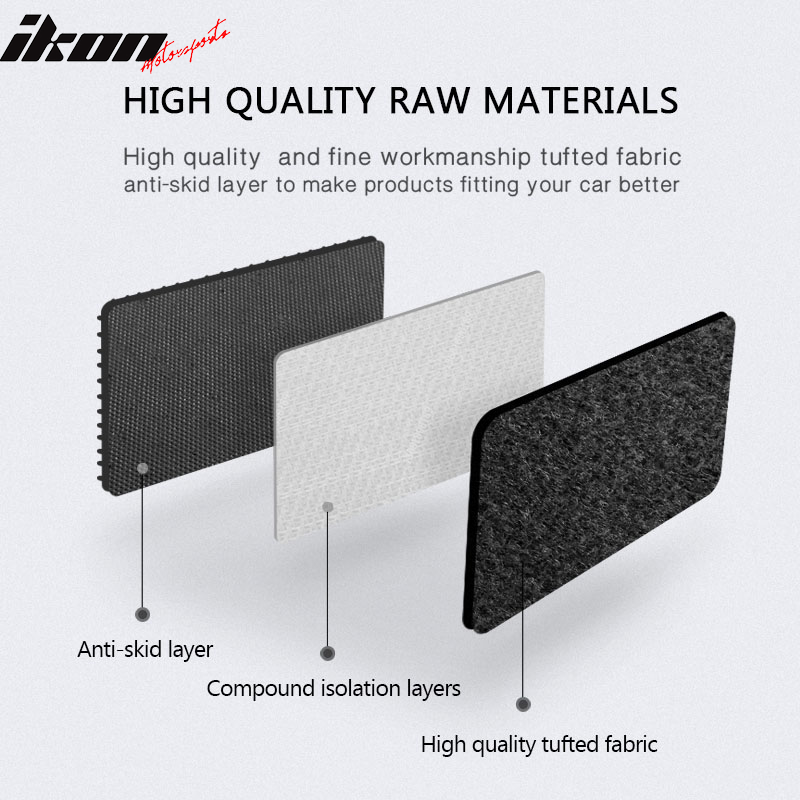 Car Floor Mat for 1999-2004 Ford Mustang Black Nylon Carpet 4PC Set