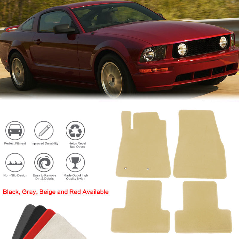 2005-2009 Ford Mustang Car Mats Carpet 4PC Nylon