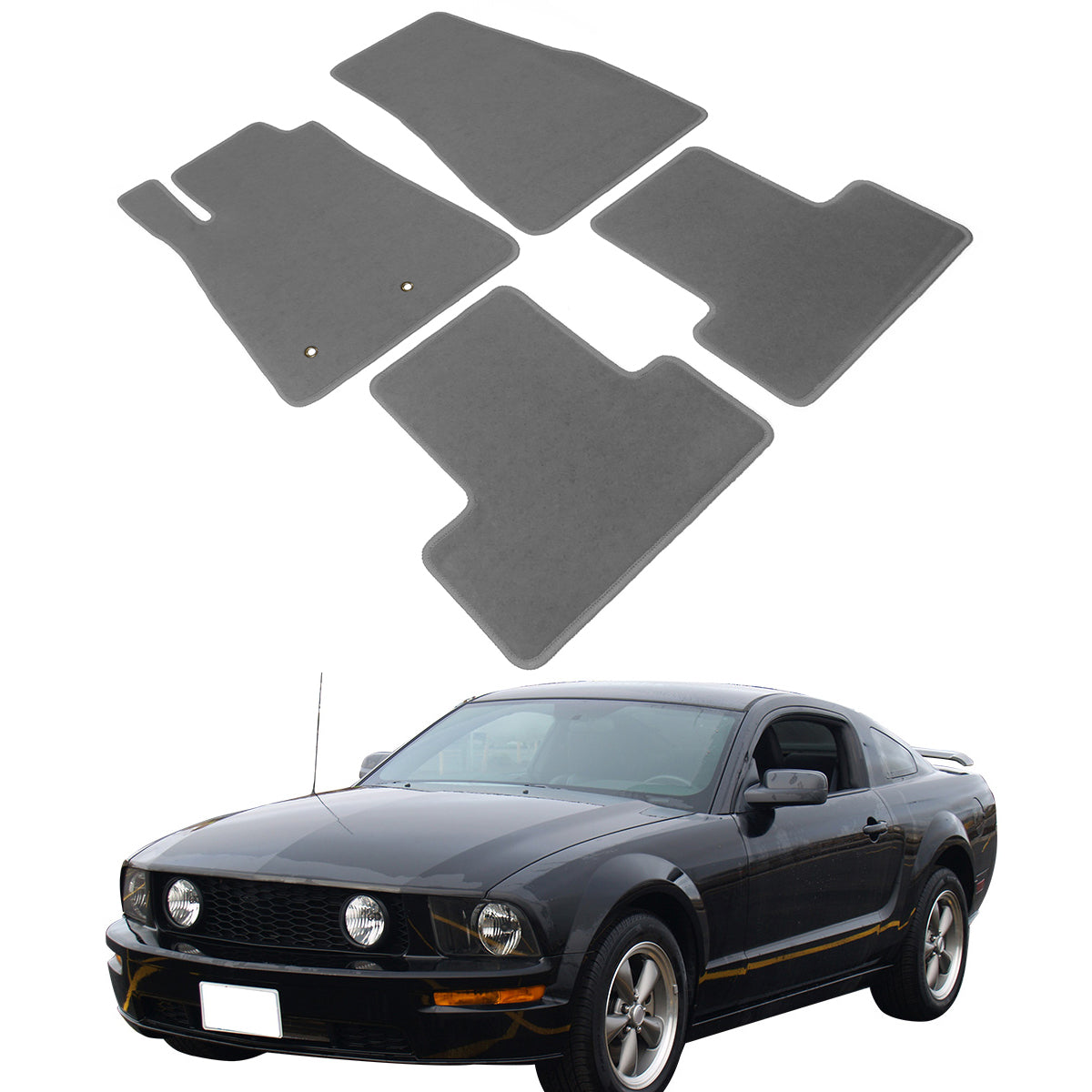 2005-2009 Ford Mustang Car Mats Carpet 4PC Nylon