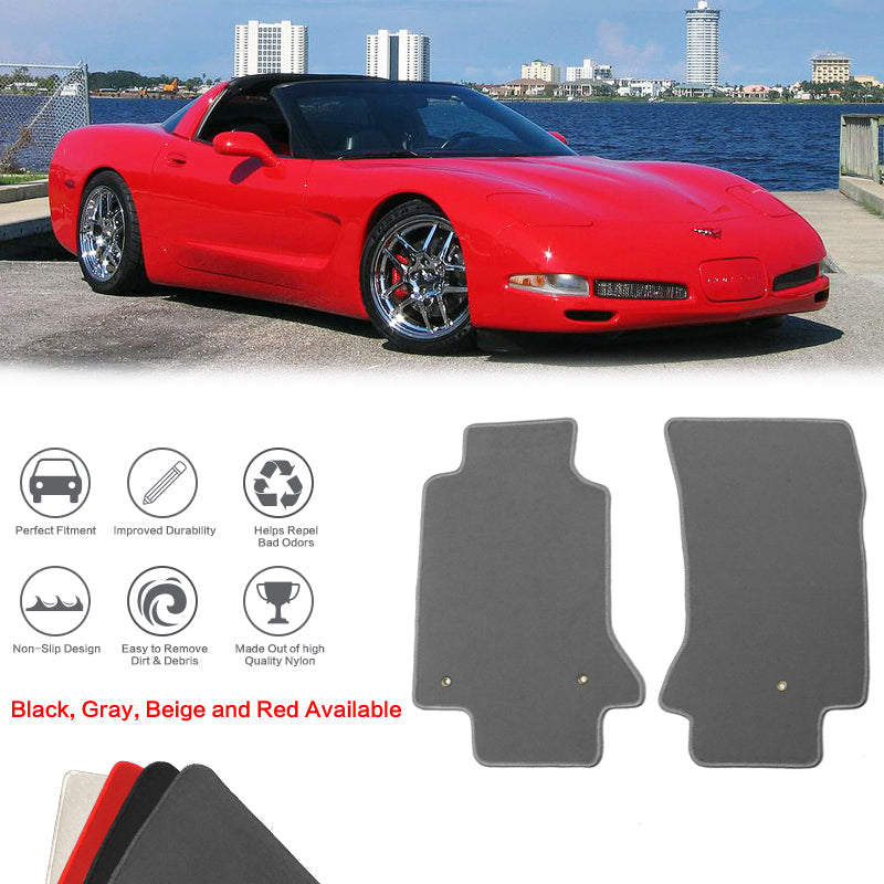 1997-2004 Chevrolet Corvette Car Floor Mats Carpet 2PC Nylon