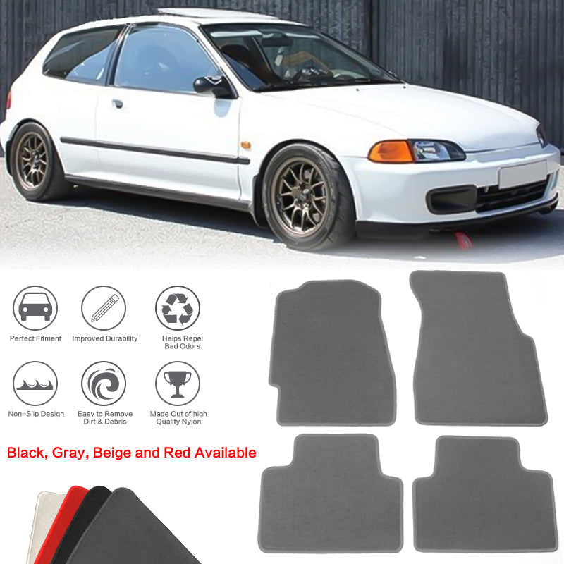 1992-1995 Honda Civic Car Floor Mats Carpet 4PC Nylon