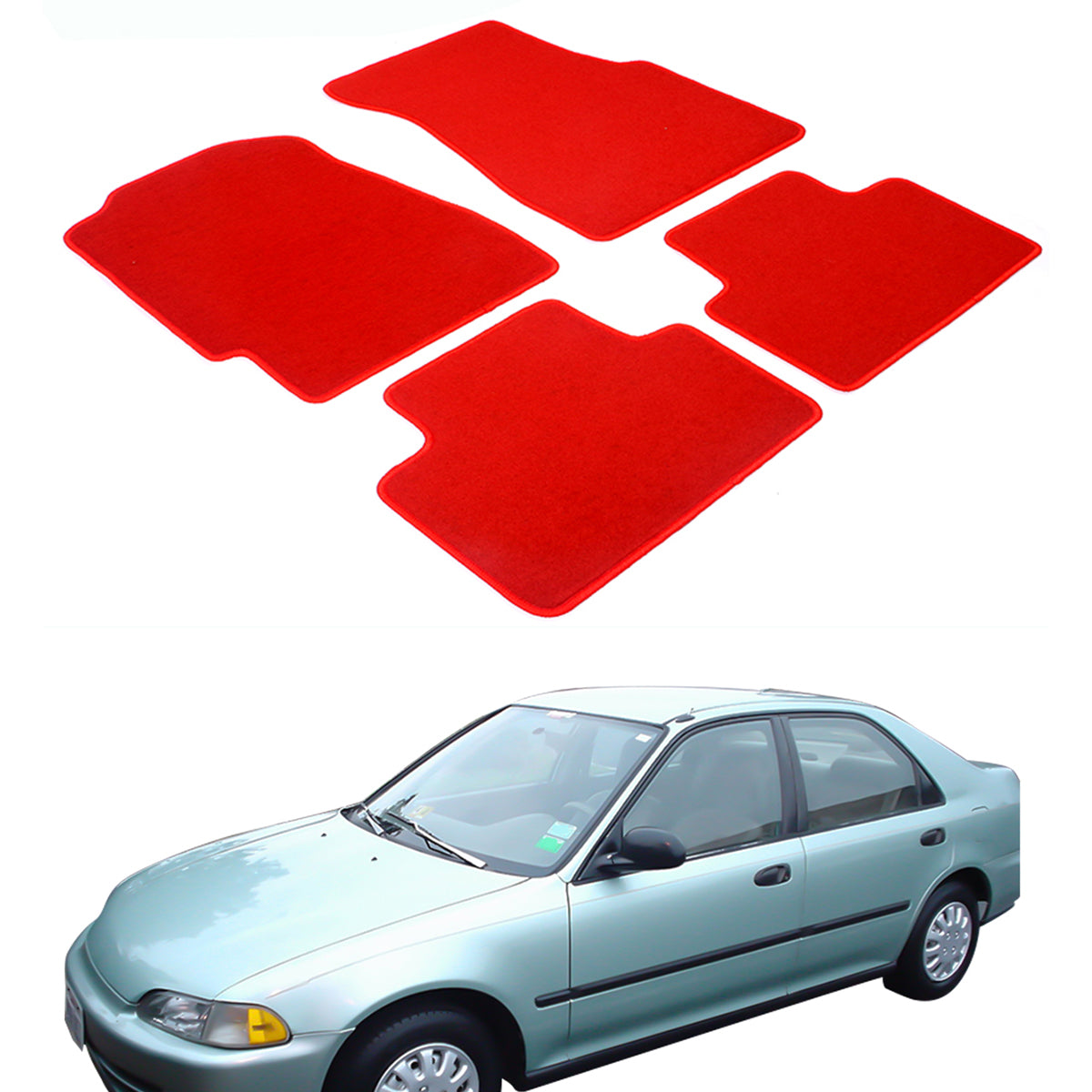 1992-1995 Honda Civic Car Floor Mats Carpet 4PC Nylon
