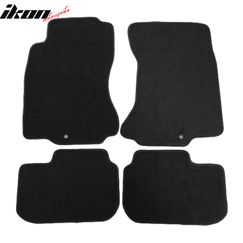Car Floor Mat for 1990-1996 Nissan 300ZX Black Carpet 4PC Nylon