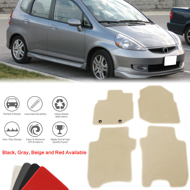 2006-2012 Honda Fit Car Mats Carpet 4PC Nylon