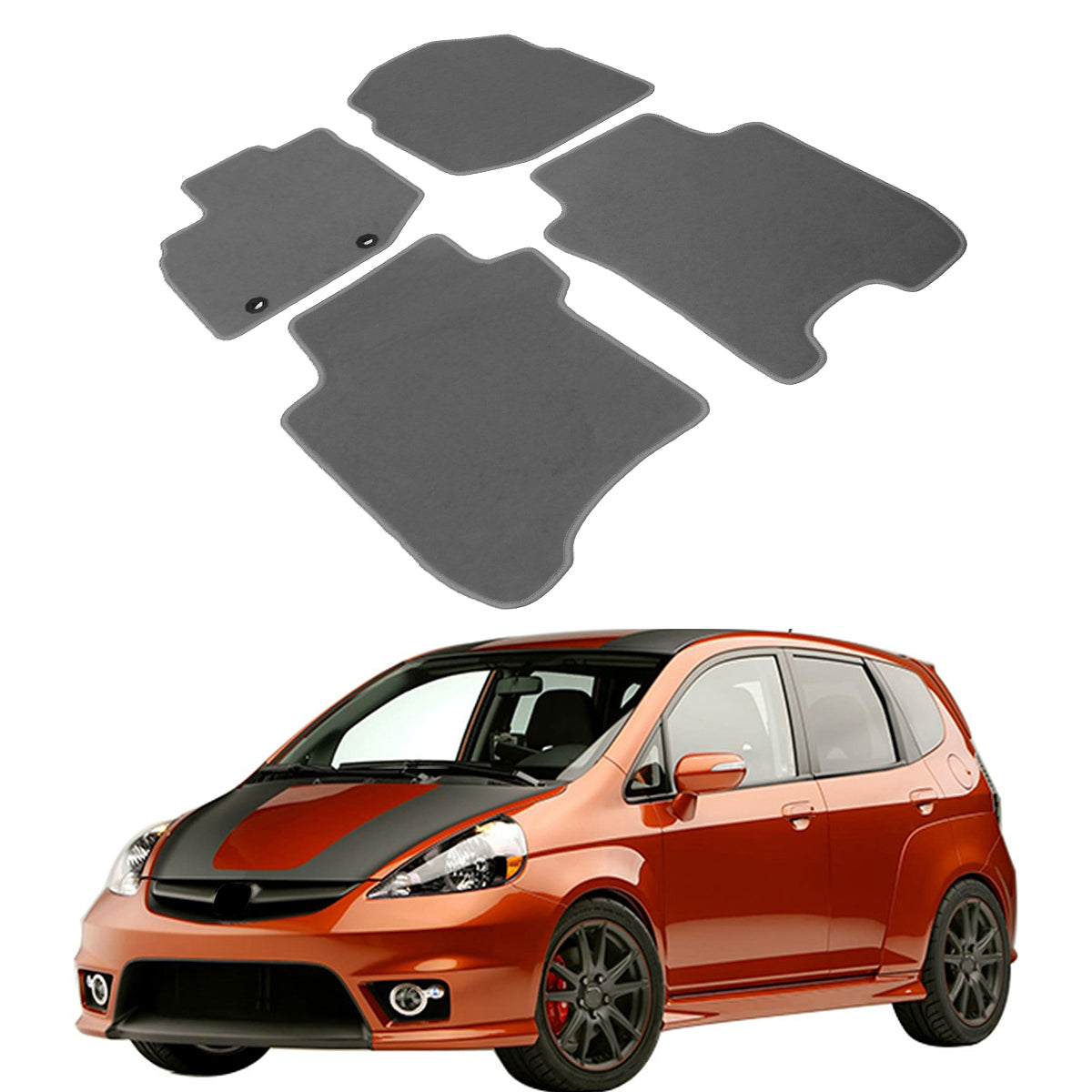 2006-2012 Honda Fit Car Mats Carpet 4PC Nylon
