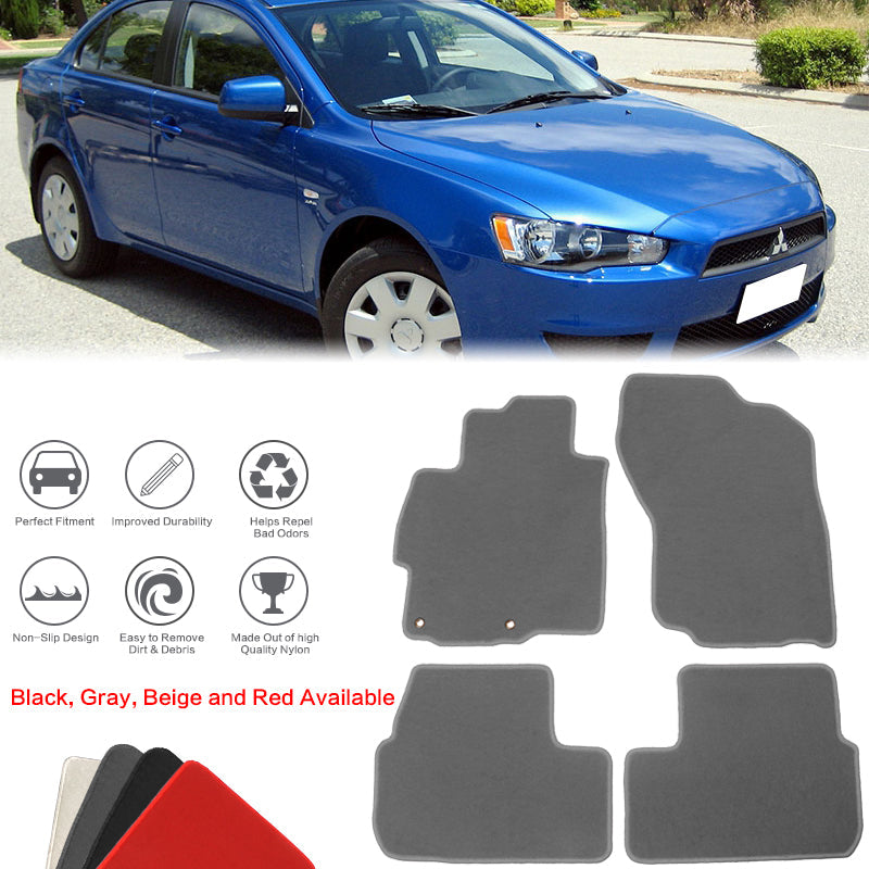 2008-2017 Mitsubishi Lancer Car Floor Mats Carpet 4PC Nylon