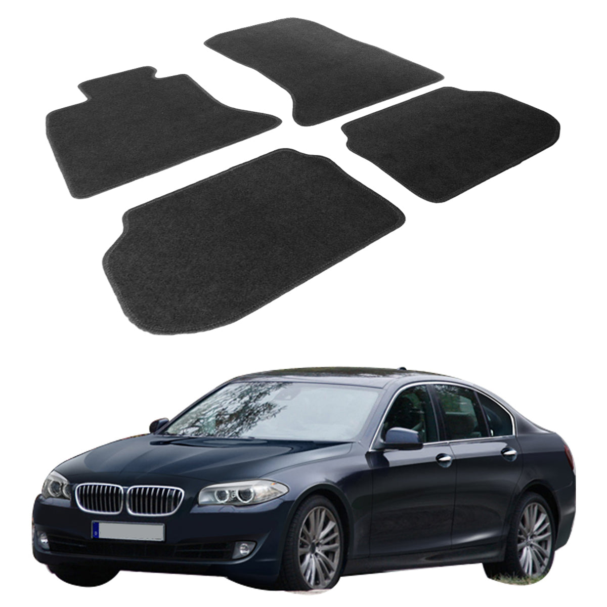 2011-2016 BMW F10 5 Series Sedan Car Floor Mats Carpet 4PC Nylon