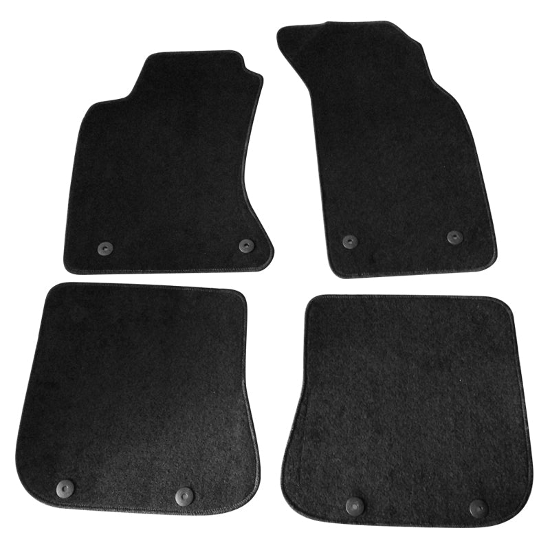 Car Floor Mat for 1996-2001 Audi A4 Black Carpet 4PC Nylon